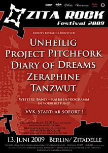 Lineup fürs ZITA ROCK FESTIVAL 2009 fast komplett