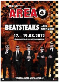 Das AREA 4 FESTIVAL findet auch 2012 statt, BEATSTEAKS als erste Band bestätigt! Das AREA 4 FESTIVAL findet auch 2012 statt, BEATSTEAKS als erste Band bestätigt!