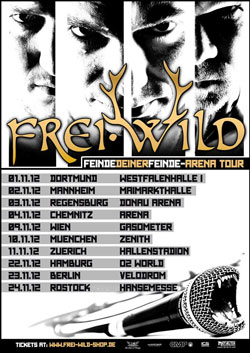 Preview :  FREI.WILD – „Feinde Deiner Feinde“- Tour im November 2012