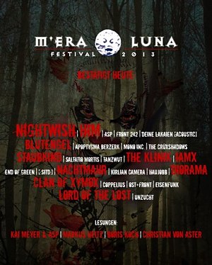 Interessante Neuzugänge für das M'ERA LUNA FESTIVAL 2013 (NIGHTWISH, HIM, IAMX, DIORAMA etc)
