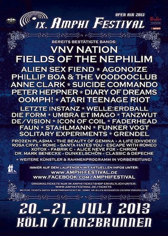 Drei neue Bands etwas abseits der Norm für das AMPHI FESTIVAL 2013