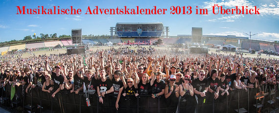 Übersicht der Adventskalender 2013 im Bereich Musik, Konzerte und Co