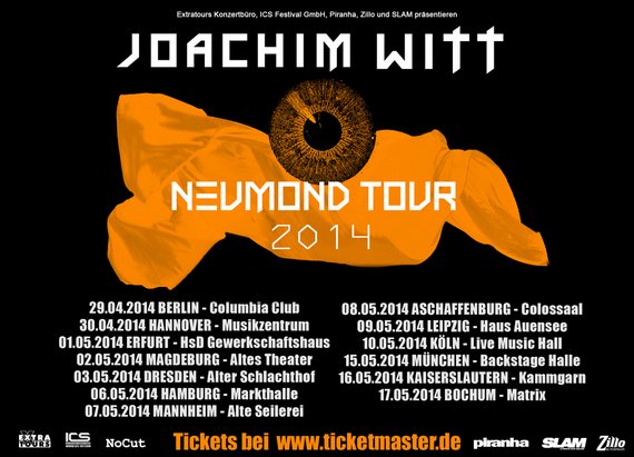 Preview : LEICHTMATROSE supportet JOACHIM WITT auf seiner Neumond-Tour 2014