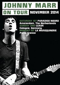 Preview : Gitarrengott JOHNNY MARR (ex THE SMITHS) kommt live nach Köln!