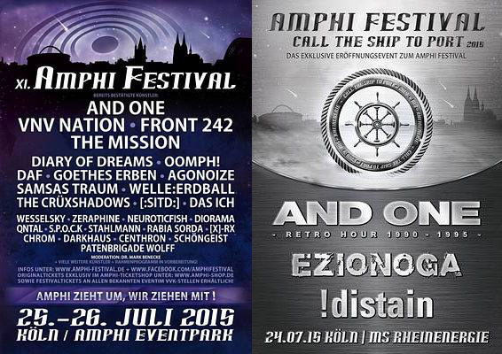 Preview : AMPHI FESTIVAL 2015 in neuer Location und auf hoher See Preview : AMPHI FESTIVAL 2015 in neuer Location und auf hoher See
