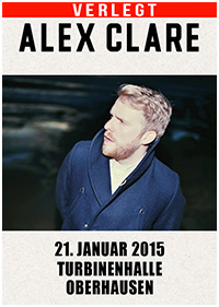 Preview : Nachholtermine der ALEX CLARE Tour ab Januar 2015