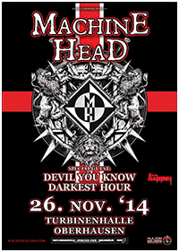 Preview : Neo-Thrash-Götter MACHINE HEAD kommen Ende November nach Oberhausen