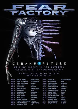 FEAR FACTORY in Köln Auf "Demanufacture"-Jubiläumstour