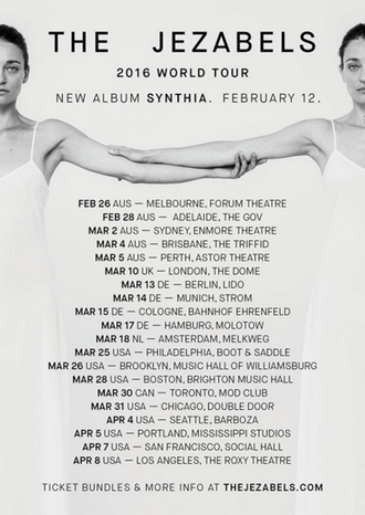 Abgesagt: The Jezabels kommen mit neuem Album "Synthia" auf Tour