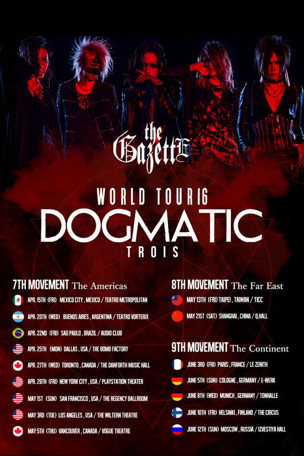 THE GAZETTE geben zwei Konzerte in Deutschland