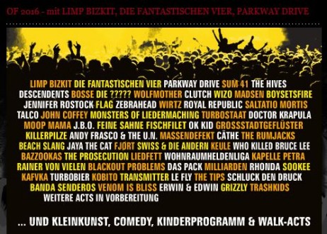 Alle Infos zum Open Flair Festival 2016 in Eschwege (10.-14.08.2016) Open Flair 2016
