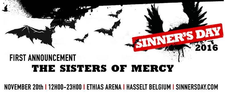 SINNER'S DAY FESTIVAL meldet sich zurück - THE SISTERS OF MERCY bestätigt!