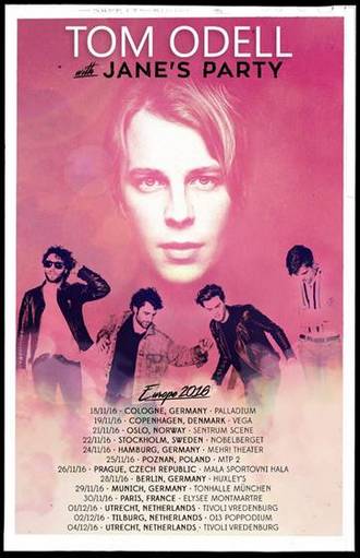 JANE'S PARTY supporten TOM ODELL auf seiner Tour im Herbst 2016