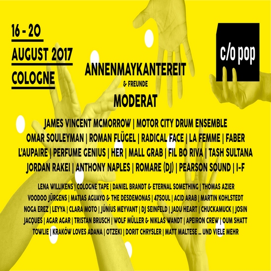 Popkultur und Hochkultur auf dem c/o pop 2017 Popkultur und Hochkultur auf dem c/o pop 2017