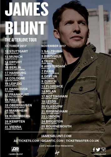 JAMES BLUNT Blunt macht im Oktober Halt in Deutschland
