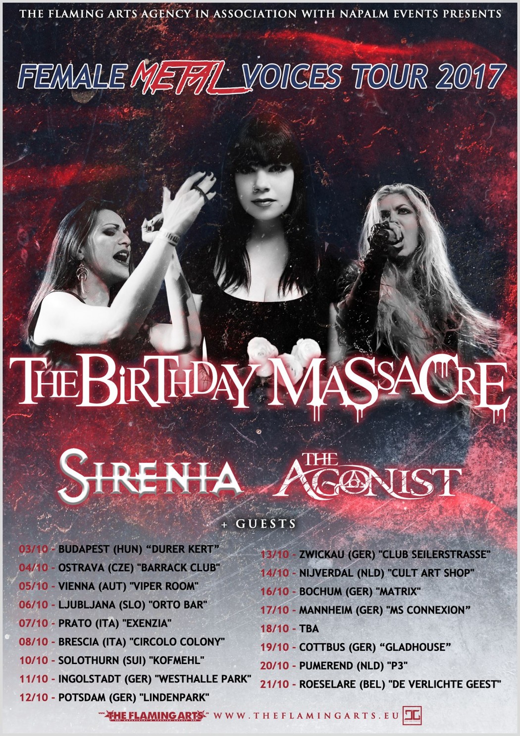 METAL FEMALE VOICES TOUR 2017 mit u. a. THE BIRTHDAY MASSACRE, SIRENIA und THE AGONIST