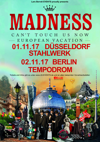 MADNESS für 2 exklusive Deutschlandkonzerte in Düsseldorf und Berlin