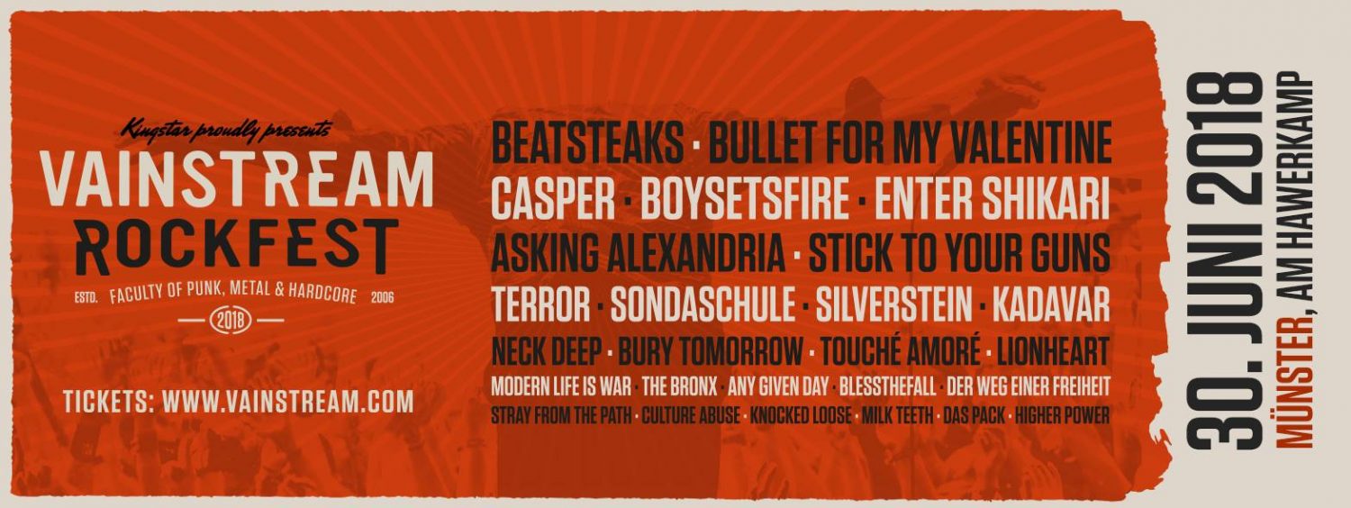 VAINSTREAM 2018 holt die Beatsteaks nach Münster