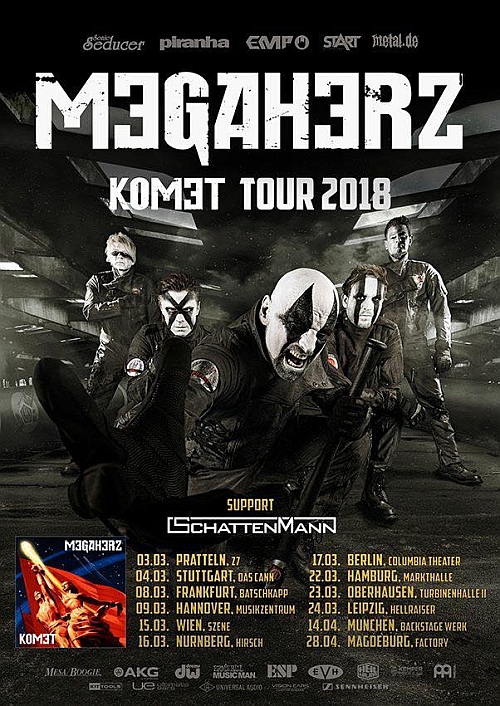 MEGAHERZ feiern ihr kommendes Album "Komet" mit einer Tour im Frühling 2018