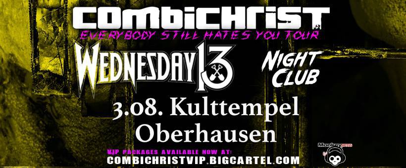 Monkeypress.de präsentiert: COMBICHRIST live in Oberhausen 2018 im Rahmen ihrer großen Sommer-Tournee Monkeypress.de präsentiert: COMBICHRIST live in Oberhausen 2018 im Rahmen ihrer großen Sommer-Tournee