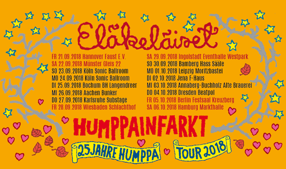 ELÄKELÄISET kommen mit ihrem Humppa Sound wieder nach Deutschland!