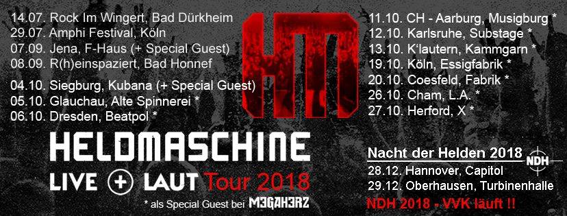 HELDMASCHINE bleiben auch im Herbst "Live + Laut" HELDMASCHINE bleiben auch im Herbst "Live + Laut"