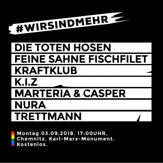 #wirsindmehr - Gratiskonzerte als Zeichen gegen rechts (Chemnitz)