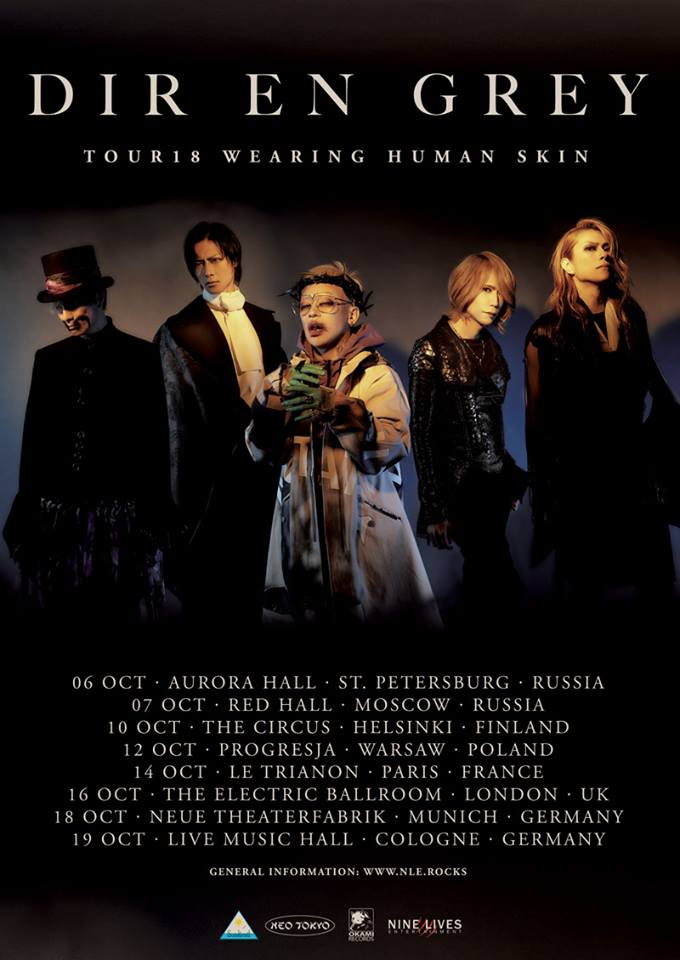 Wearing Human Skin: Dir En Grey im Oktober in München und Köln