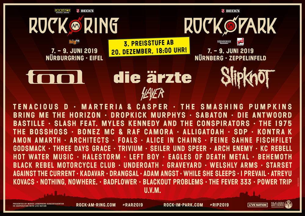 SLAYER bei ROCK AM RING und ROCK IM PARK 2019!