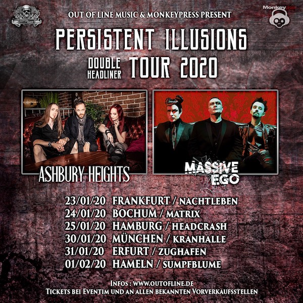 [Verlosung beendet] Monkeypress.de präsentiert: ASHBURY HEIGHTS und MASSIVE EGO – Persistent Illusions Double Headliner Tour 2020