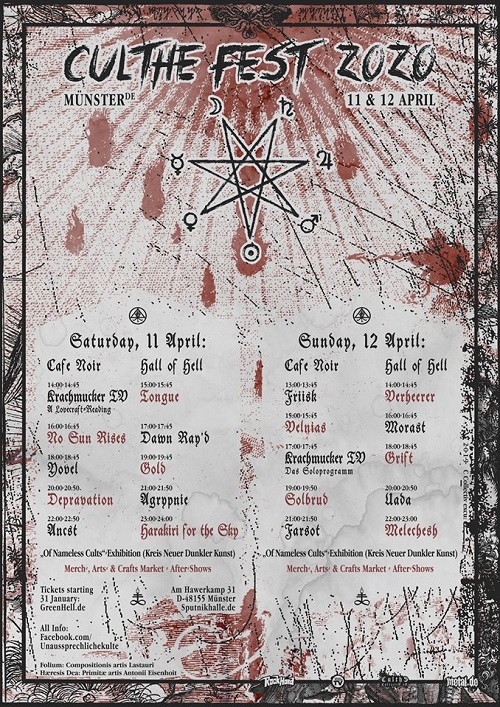 Siebtes CULTHE FEST - vollständiges Line-Up und Running Order stehen Siebtes CULTHE FEST - vollständiges Line-Up und Running Order stehen