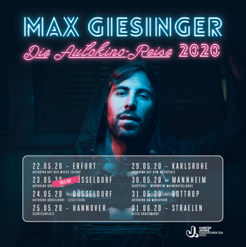 MAX GIESINGER - die Autokino Reise 2020 MAX GIESINGER - die Autokino Reise 2020