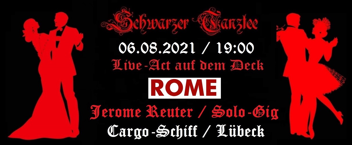 SCHWARZER TANZTEE – ROME entern am 6. August das Cargo-Schiff in Lübeck