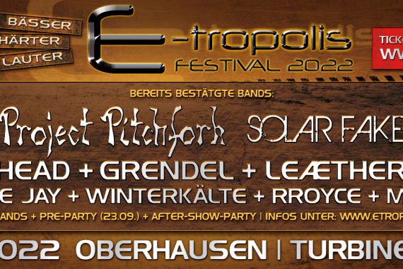 E-TROPOLIS 2022 in Oberhausen mit Project Pitchfork und Solar Fake
