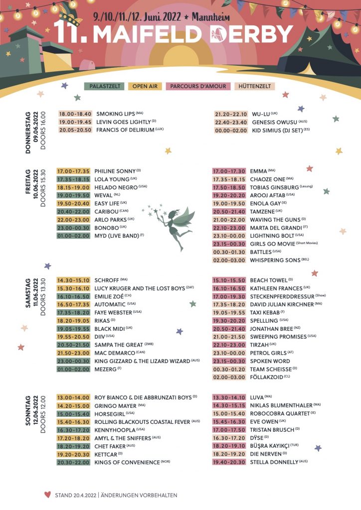 Maifeld Derby 2022 Timetable