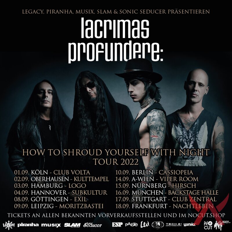 LACRIMAS PROFUNDERE im September auf How To Shroud Yourself With Night Tour