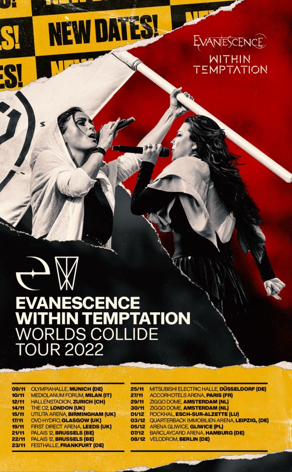 Diesmal wirklich: EVANESCENCE & WITHIN TEMPTATION auf Worlds Collide-Tour