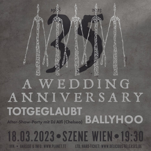 A WEDDING ANNIVERSARY feiern 35 Jahre - am 18. März live in Wien