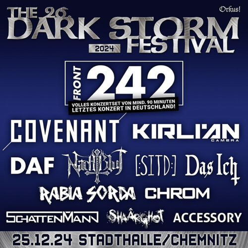 26. DARK STORM Festival in Chemnitz – alle Infos zum schwarzen Jahresabschluss 26. DARK STORM Festival in Chemnitz – alle Infos zum schwarzen Jahresabschluss
