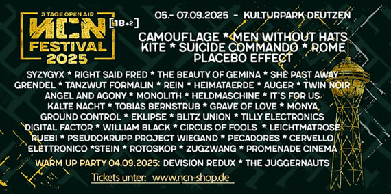 NCN Festival 2025 - Nocturnal Culture Night: Das musikalische Dark Highlight des Spätsommers!
