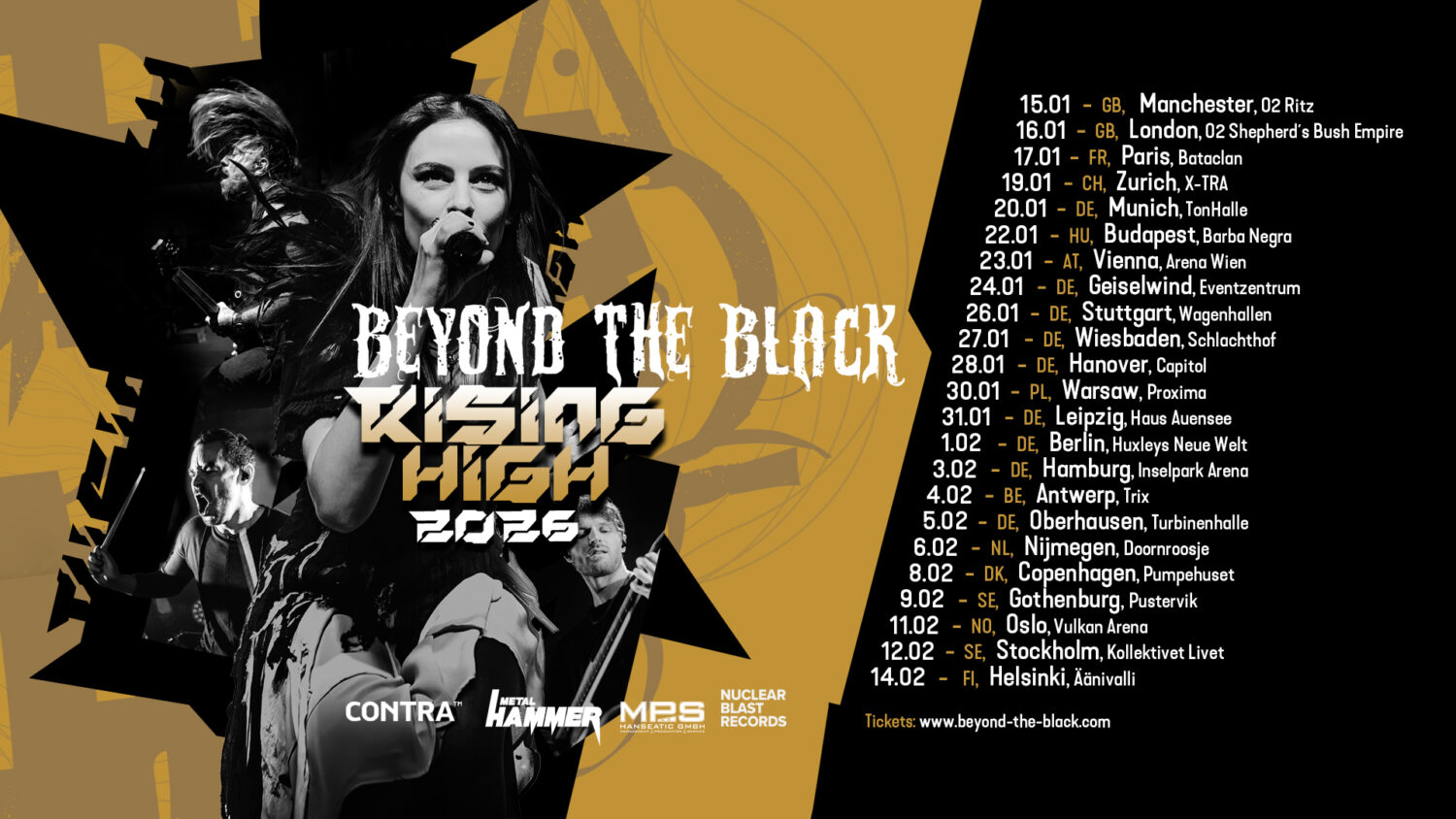 BEYOND THE BLACK kündigen "Rising High"-Tour 2026 an