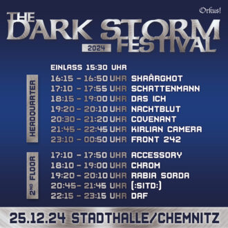 DARK STORM FESTIVAL: Jetzt wird´s konkret - die Running Order ist bekannt!