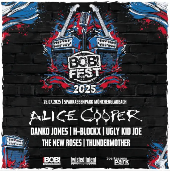 BOBFEST 2025: ALICE COOPER, DANKO JONES, H-BLOCKX und mehr rocken den Sparkassenpark