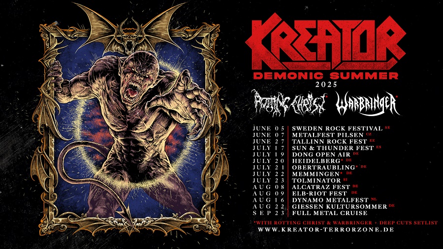 KREATOR kündigen Sommer-Festivaltour und Headline-Shows für 2025 an