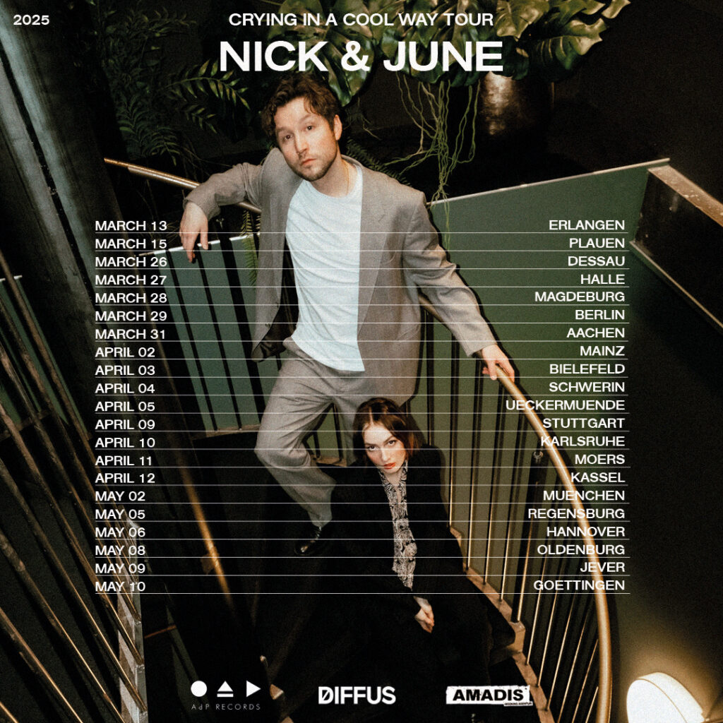 NICK & JUNE kündigen Album "New Year’s Face" & Tour an - veröffentlichen Single/Video "Dark Dark Bright"