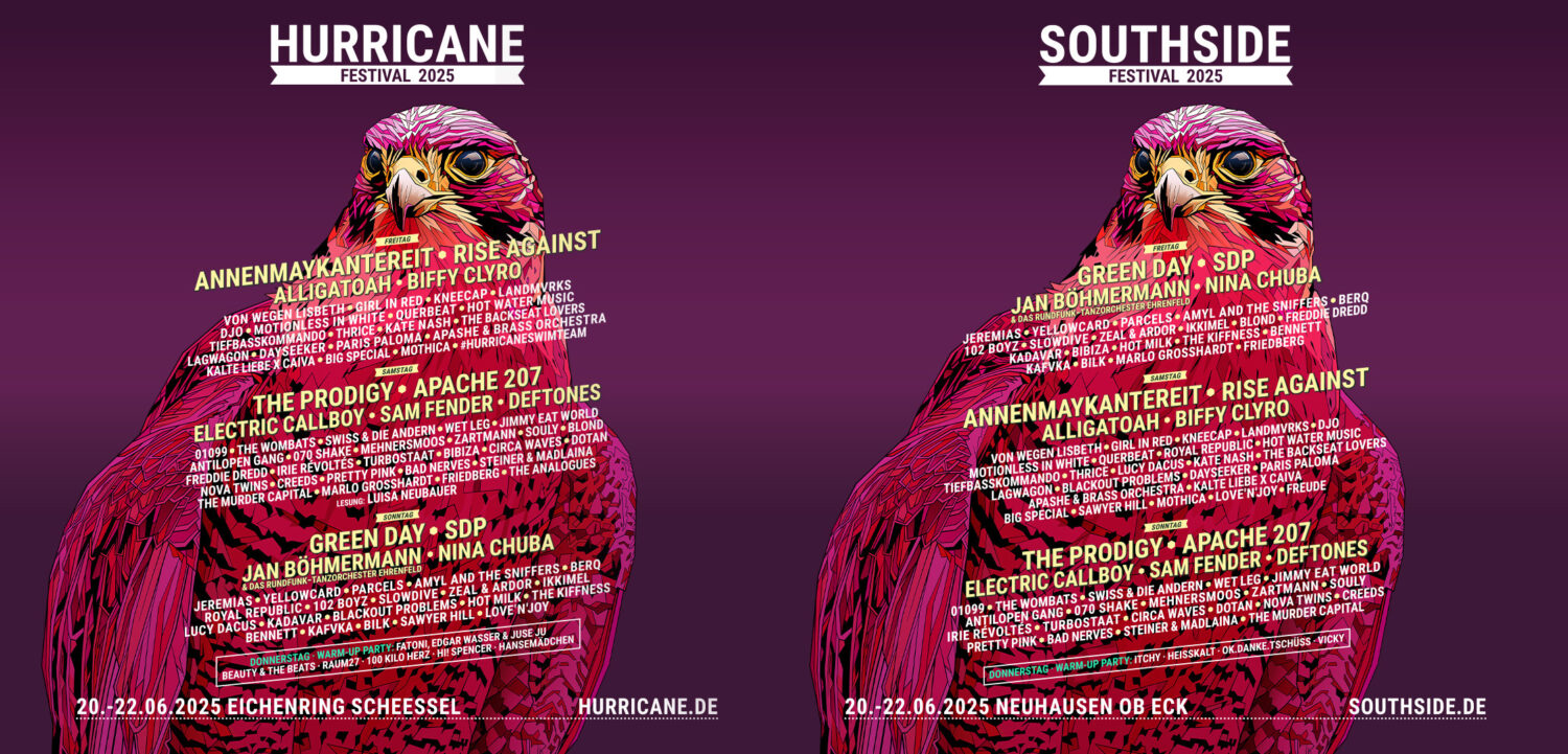 HURRICANE/SOUTHSIDE FESTIVAL 2025: Drei Tage Ausnahmezustand in Scheeßel & Neuhausen ob Eck!