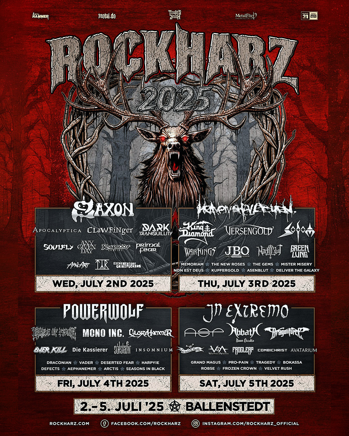 Das ROCKHARZ wird episch - sichere dir jetzt dein Tagesticket und sei so 2025 noch dabei! Das ROCKHARZ wird episch - sichere dir jetzt dein Tagesticket und sei so 2025 noch dabei!