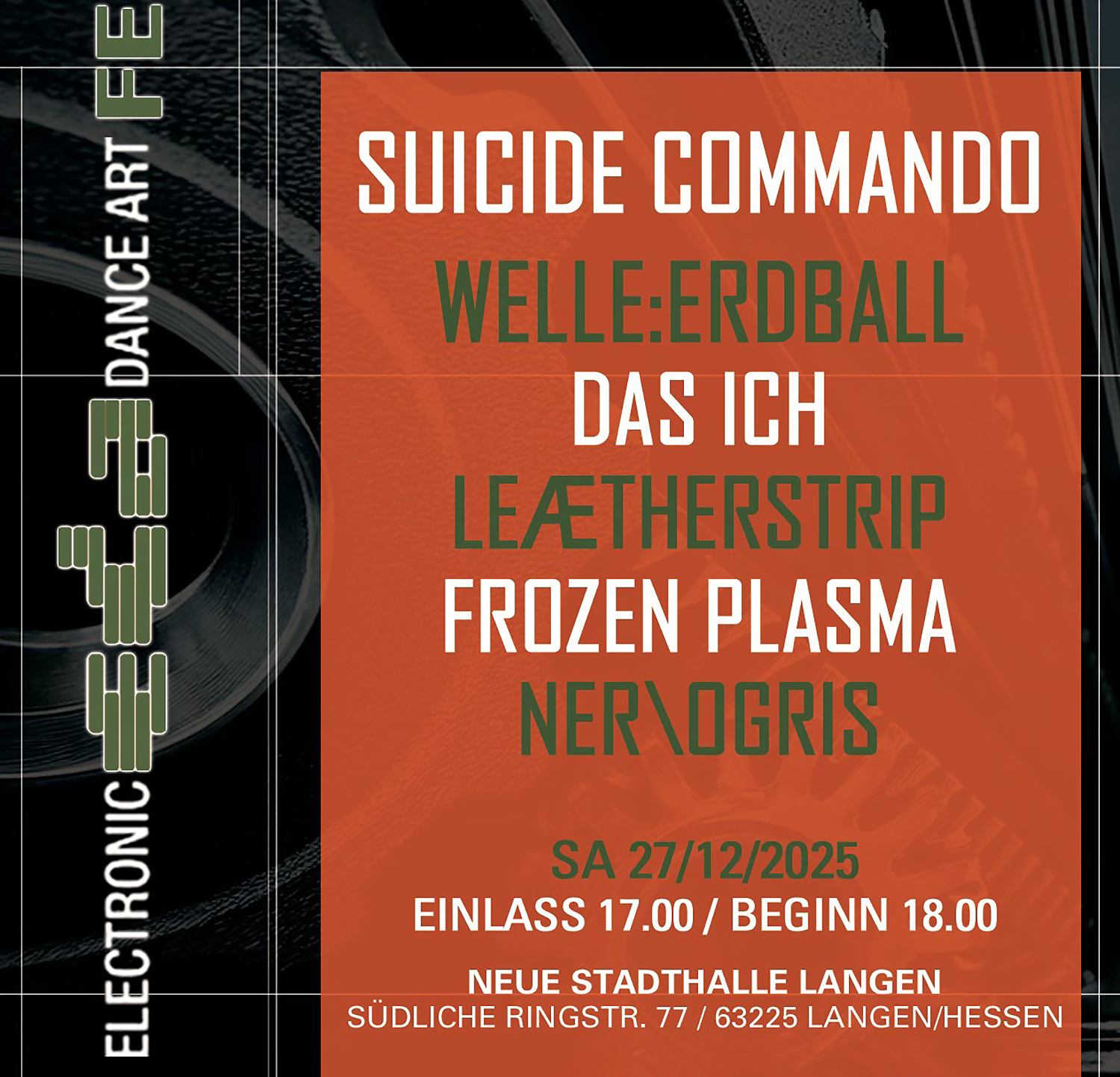 ELECTRONIC DANCE ART FESTIVAL 2025: Das Line-up steht – Langen bei Frankfurt(M) wird zum Epizentrum der dunklen Klänge!
