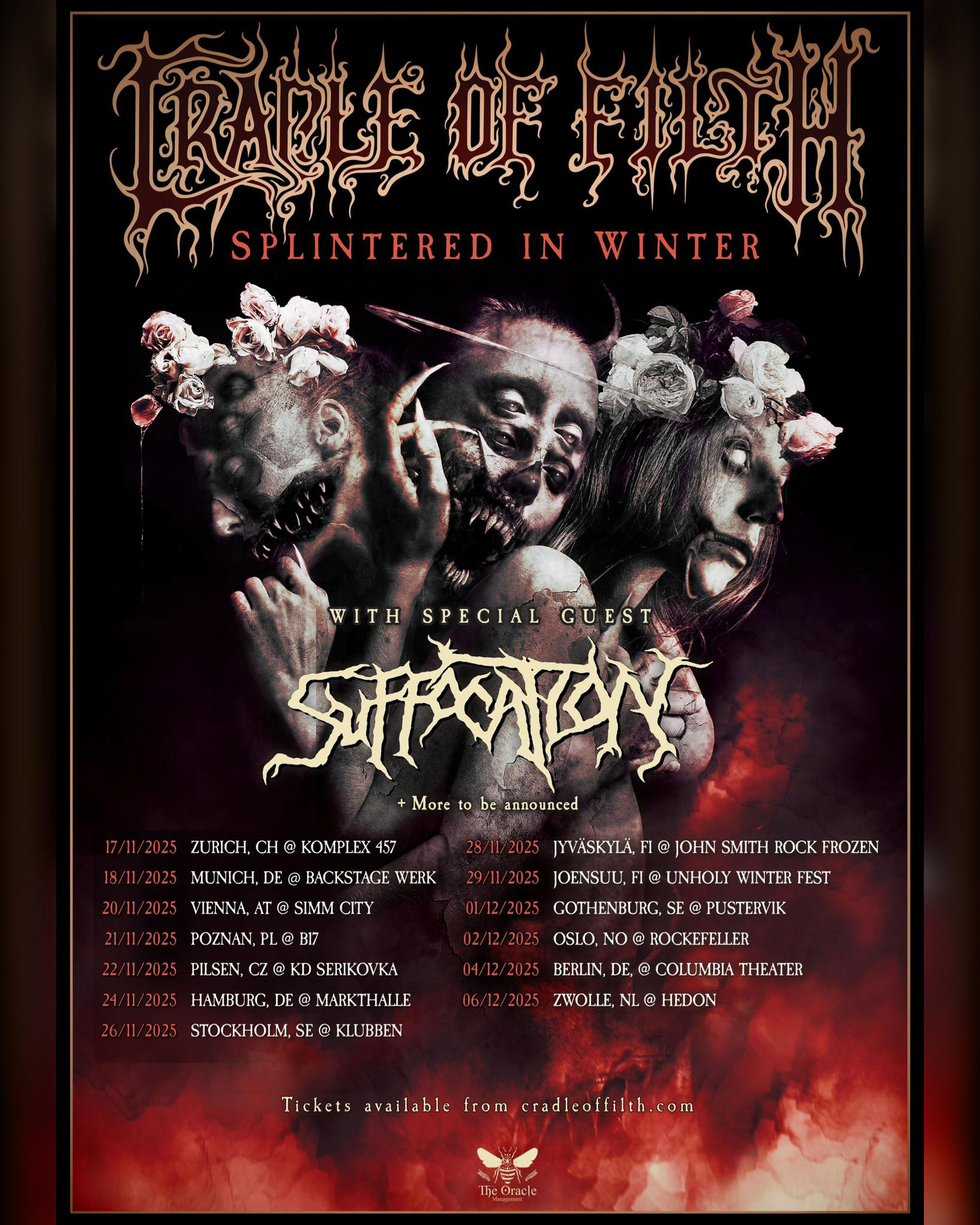 Cradle of Filth Splintered In Winter Tour 2025