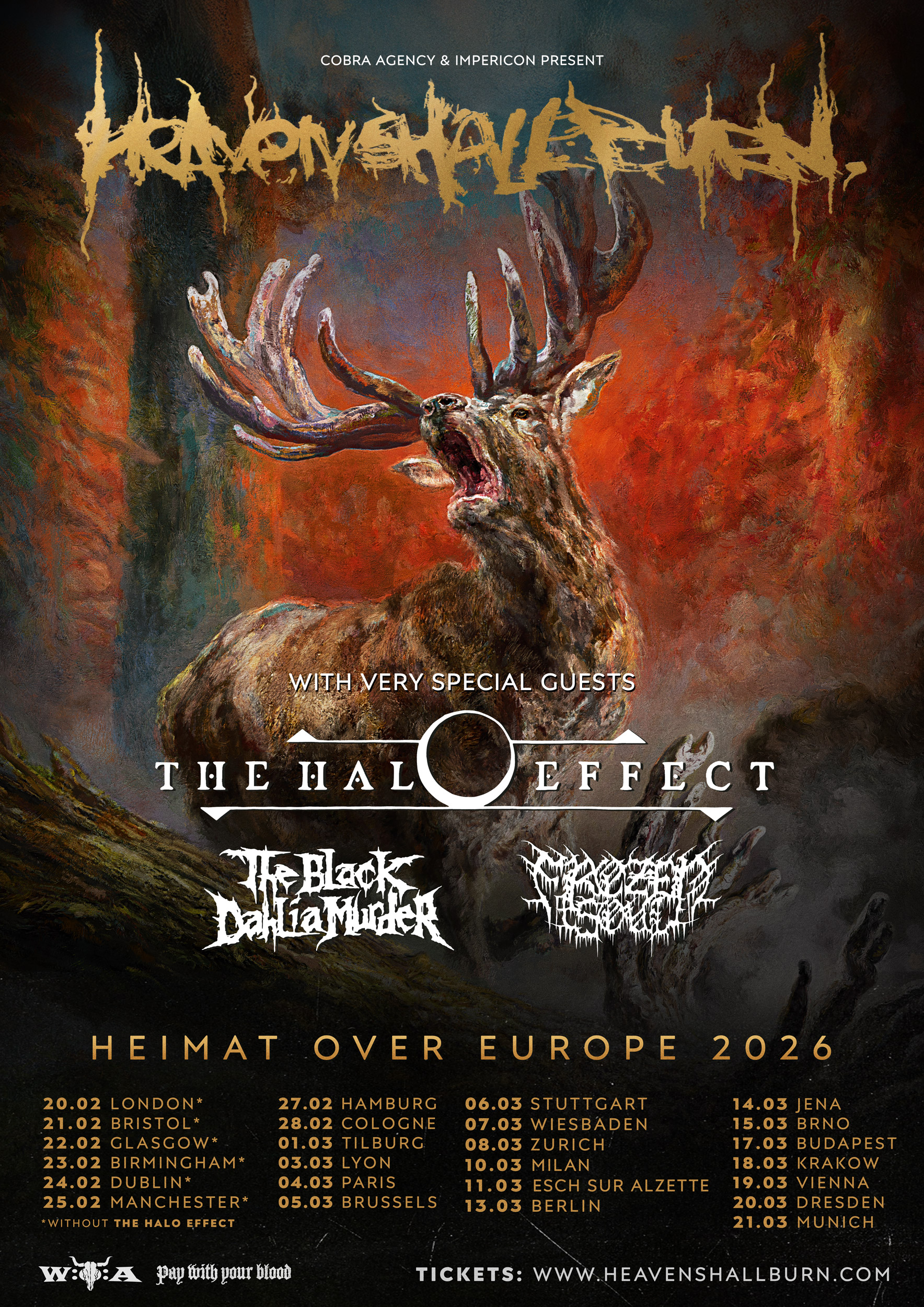 Heaven Shall Burn Heimat Over Europe Tour 2026